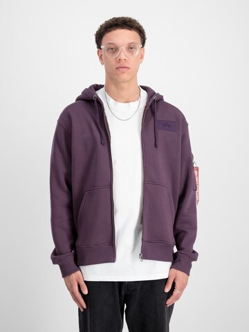 Giacca di felpa di ALPHA INDUSTRIES in lilla: frontale