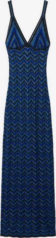 MANGO Gebreide jurk 'Exit' in Blauw: voorkant