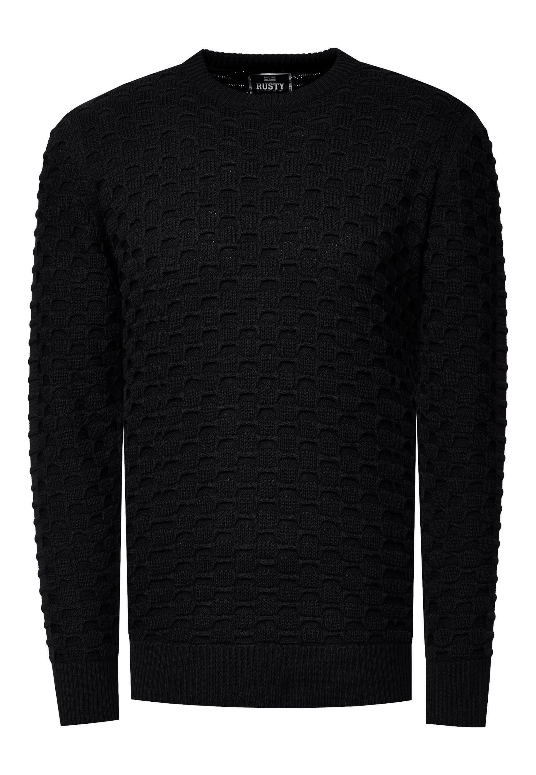 Rusty Neal Pullover in Schwarz: Vorderseite