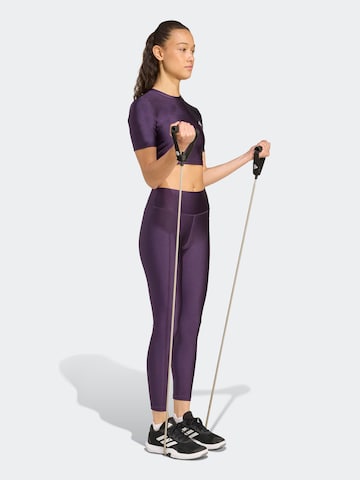 ADIDAS PERFORMANCE Skinny Sportovní kalhoty 'ESS' – fialová: přední strana