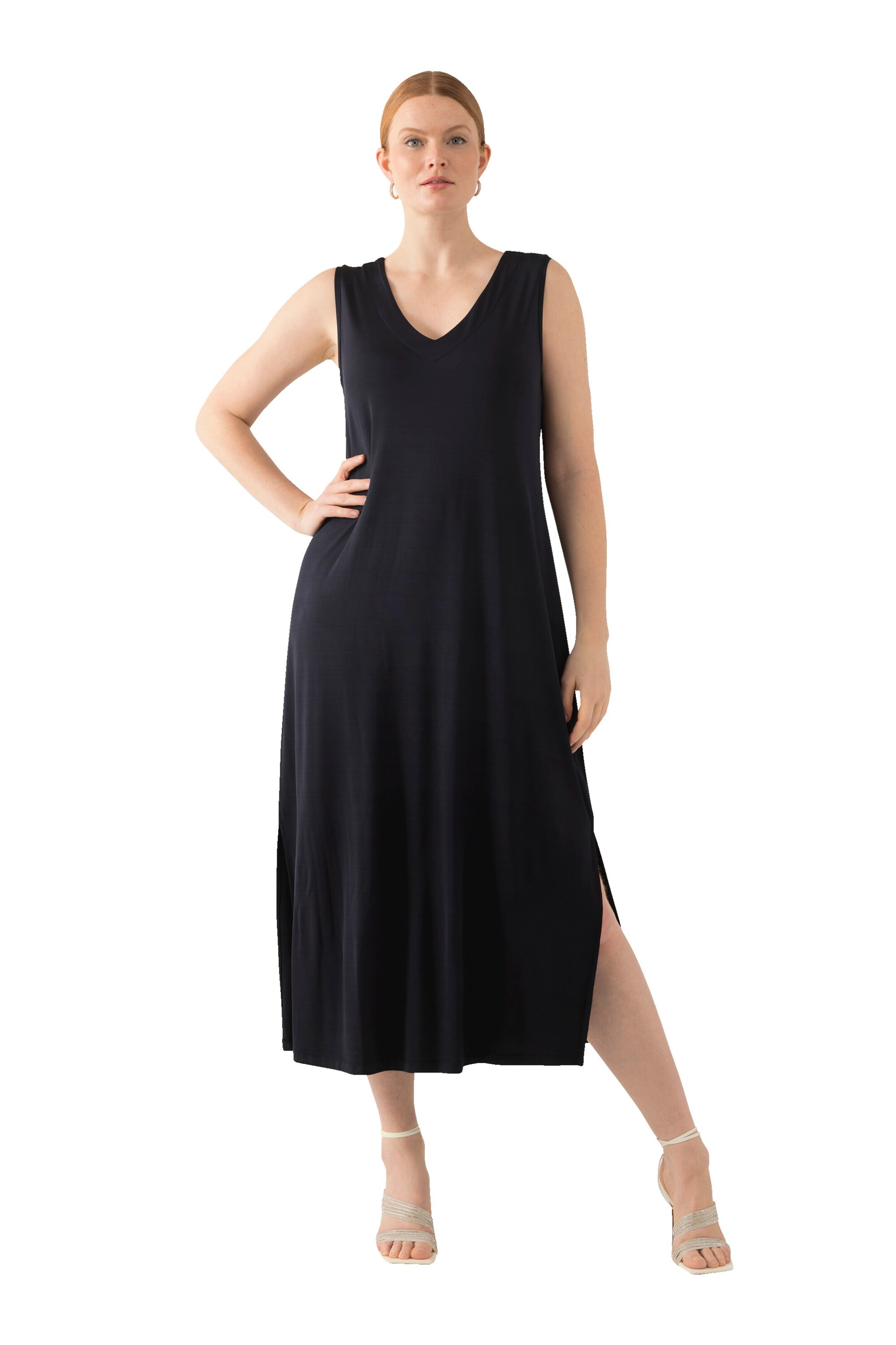 Ulla Popken Kleid in Schwarz: Vorderseite