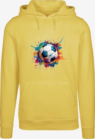 Pull-over 'Bunte Fußball Grafik' F4NT4STIC en jaune : devant