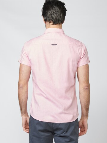 KOROSHI Regular fit Button Up Shirt in Pink