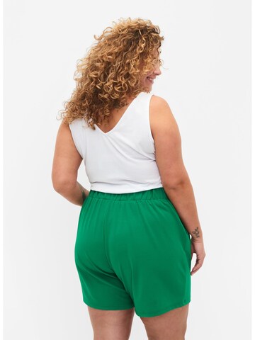 Zizzi Regular Pants 'Ellie' in Green