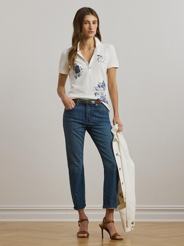 Lauren Ralph Lauren Μπλουζάκι 'INDIE' σε λευκό