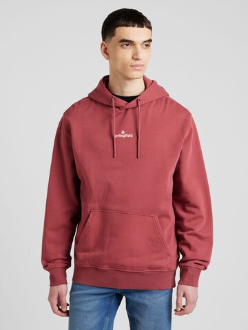 Springfield - Sudadera 'RECONSIDER' en rojo: frente
