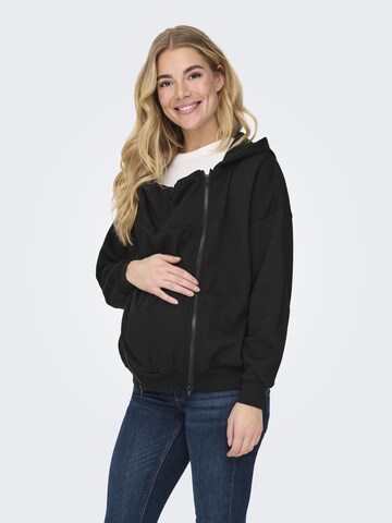 Only Maternity Sweatshirt in Schwarz: Vorderseite