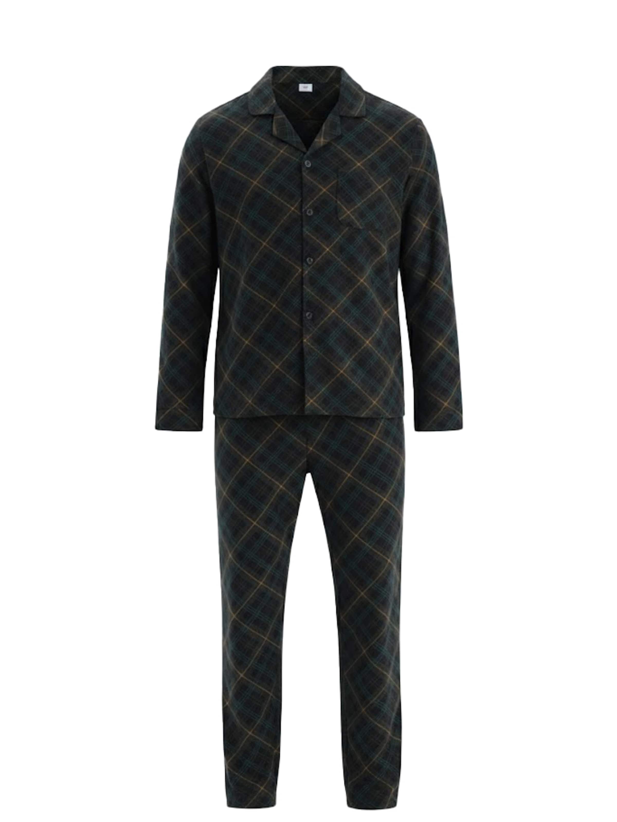 Dagi Pitkä pyjama värissä pueblo / antrasiitti / tummanvihreä / musta, Tuotenäkymä