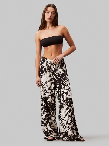 Calvin Klein Swimwear Wide Leg Hose in Schwarz: Vorderseite