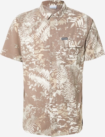 Coupe regular Chemise fonctionnelle COLUMBIA en marron : devant
