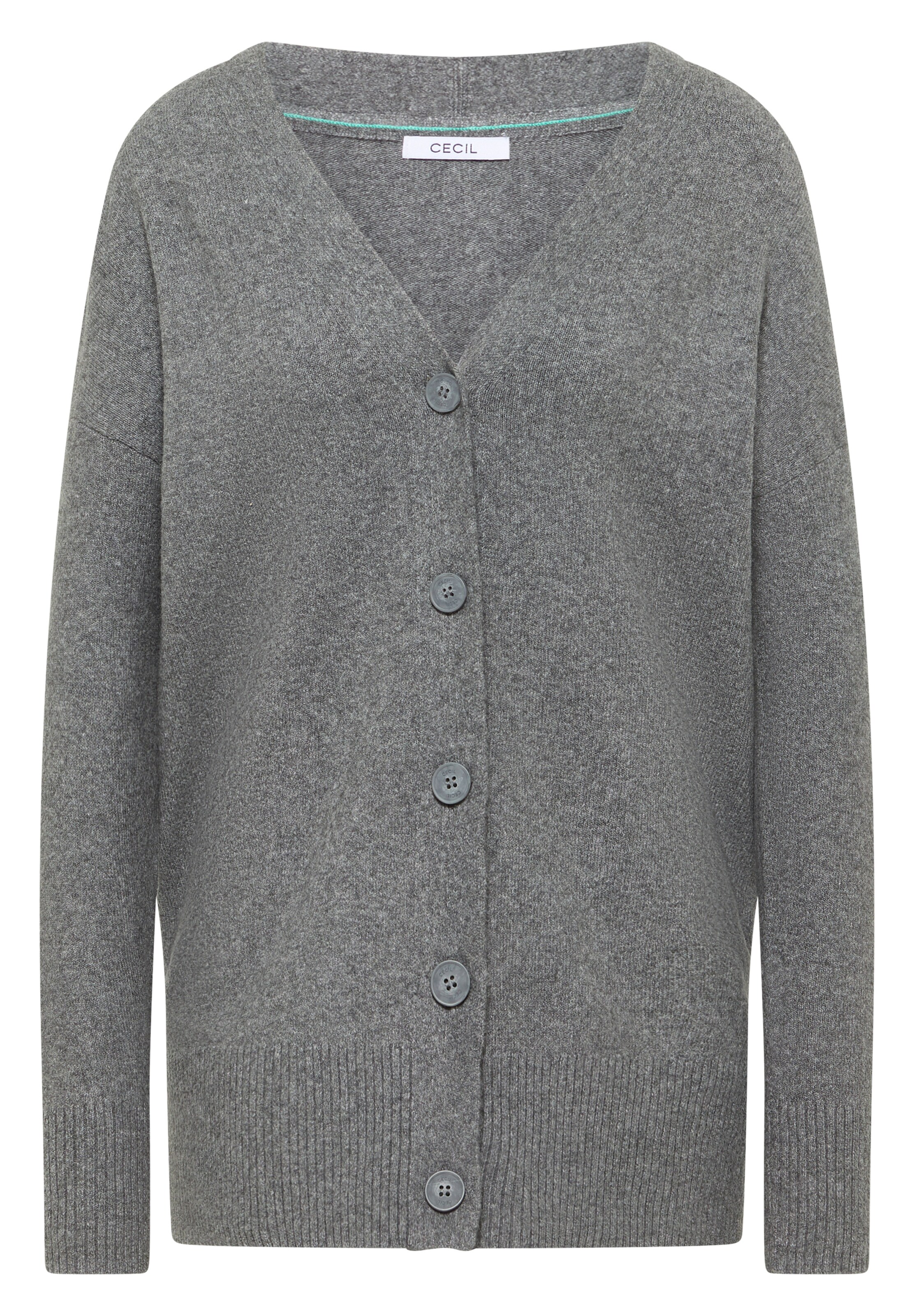 CECIL Knit Cardigan in Grey: front