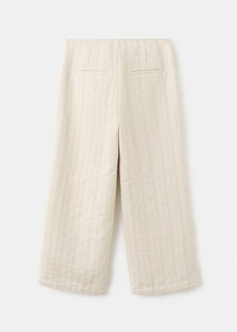 MANGO KIDS Wide leg Pants 'Noraset' in Beige