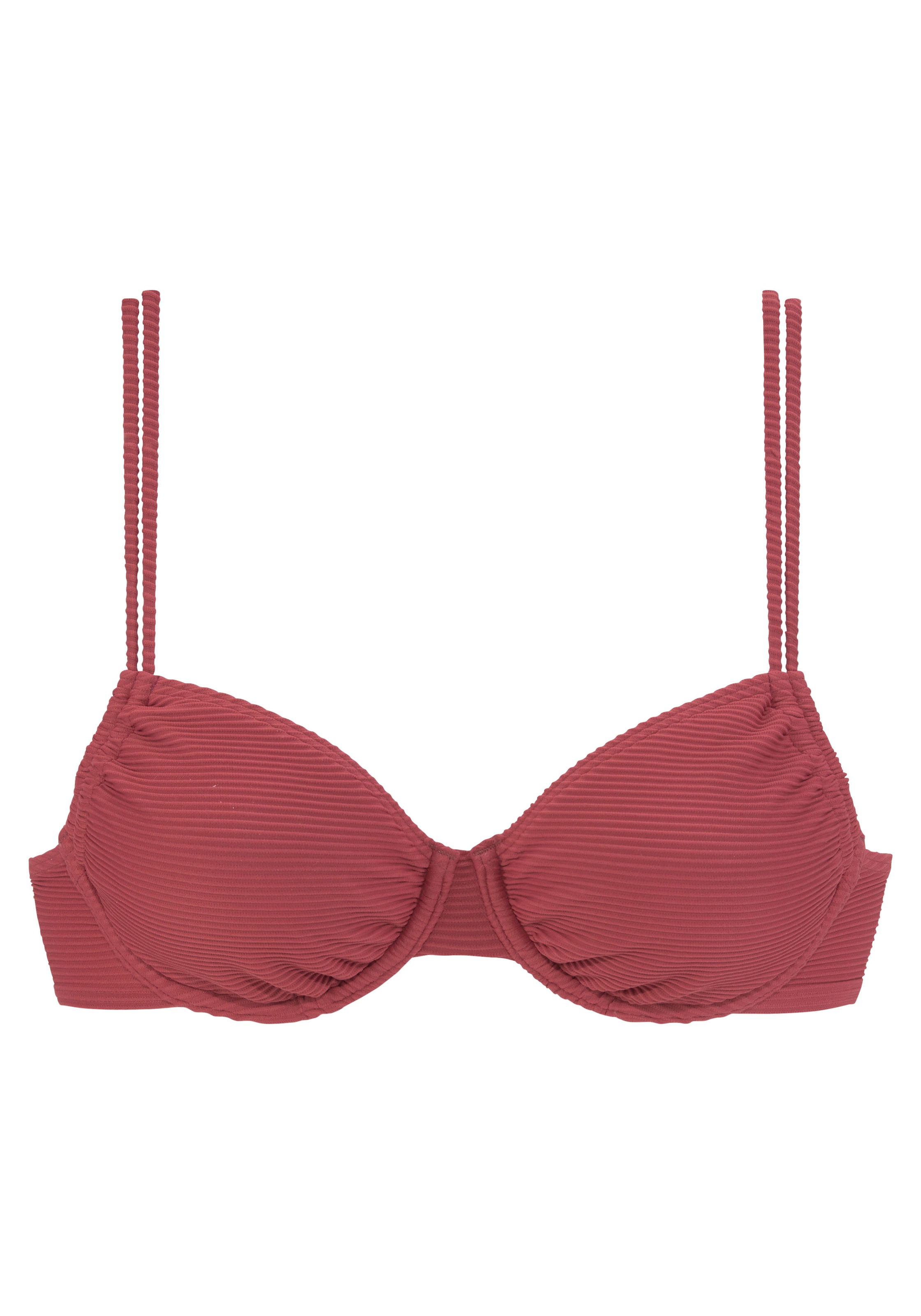 sarkans SUNSEEKER T-krekla Bikini augšdaļa: no priekšpuses