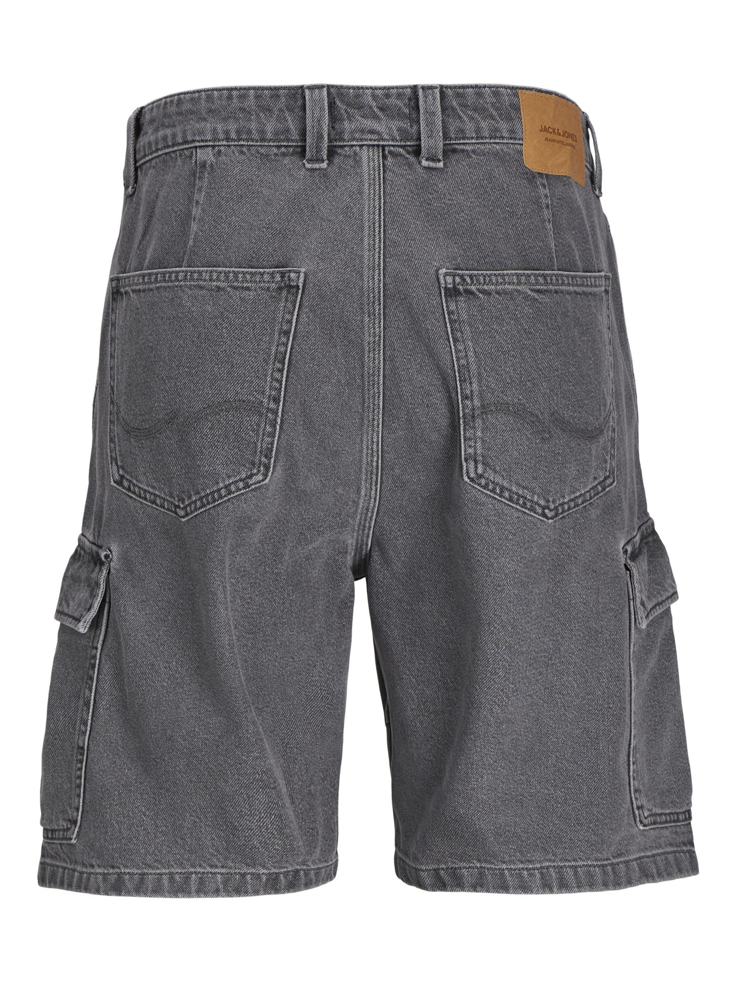 JACK & JONES Baggy Cargojeans i grå
