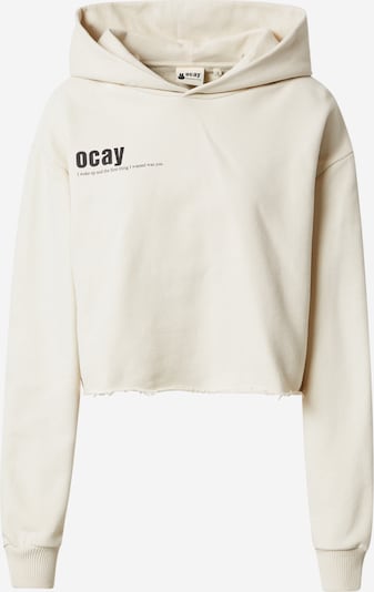 Ocay Sweatshirt em preto / branco natural, Vista do produto