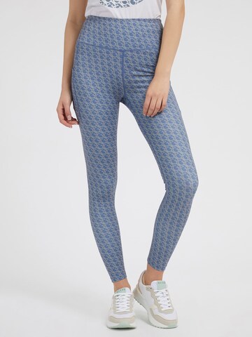 GUESS Skinny Workout Pants in Blue: front