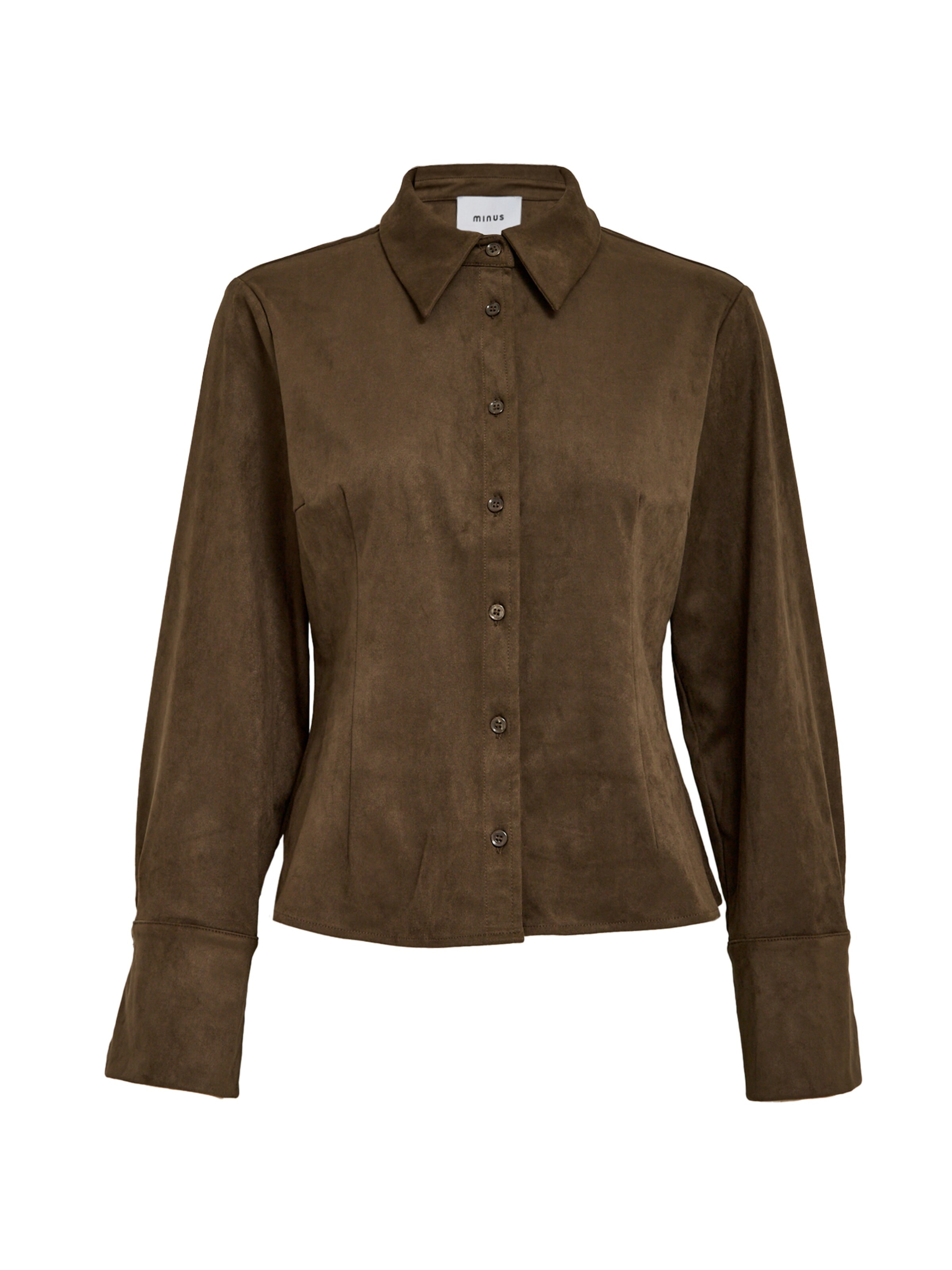 Camicia da donna 'Alva' di minus in verde: frontale