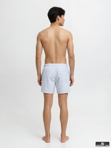 JACK & JONES Zwemshorts 'Jack & Jones Heren Zwemshort JPSTMAUI TROPIC Effen' in Blauw