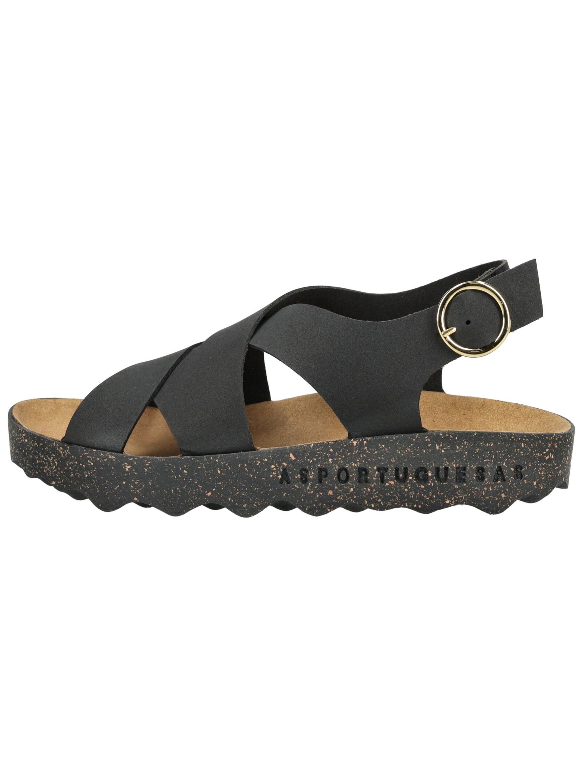 Asportuguesas Sandalen met riem in Zwart