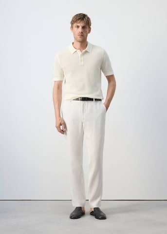 MANGO MAN Slimfit Hose 'Oyster' in Weiß