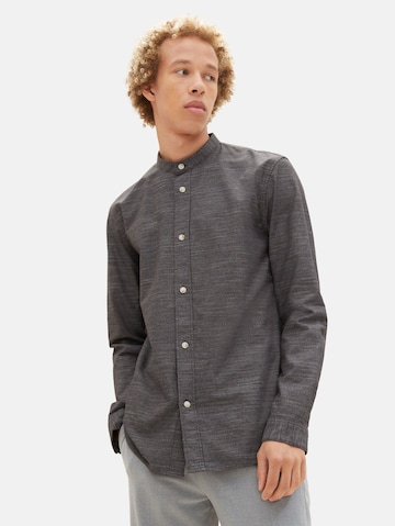TOM TAILOR DENIM Regular fit Button Up Shirt in Grey