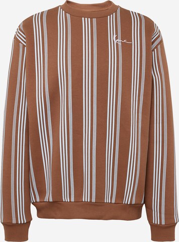 Sweat-shirt Karl Kani en marron : devant