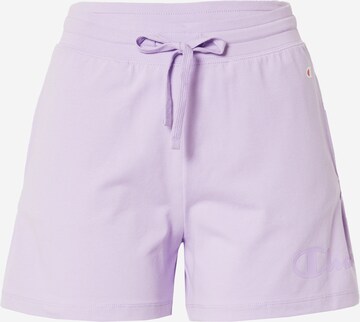 Champion Authentic Athletic Apparel - Calças em roxo: frente