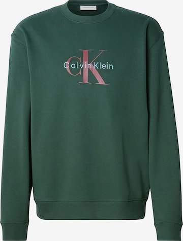 Calvin Klein Jeans Sweatshirt in Groen: voorkant
