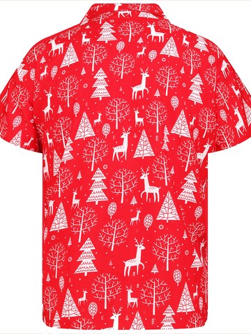 King Kameha Regular fit Button Up Shirt 'Christmas Reindeer' in 