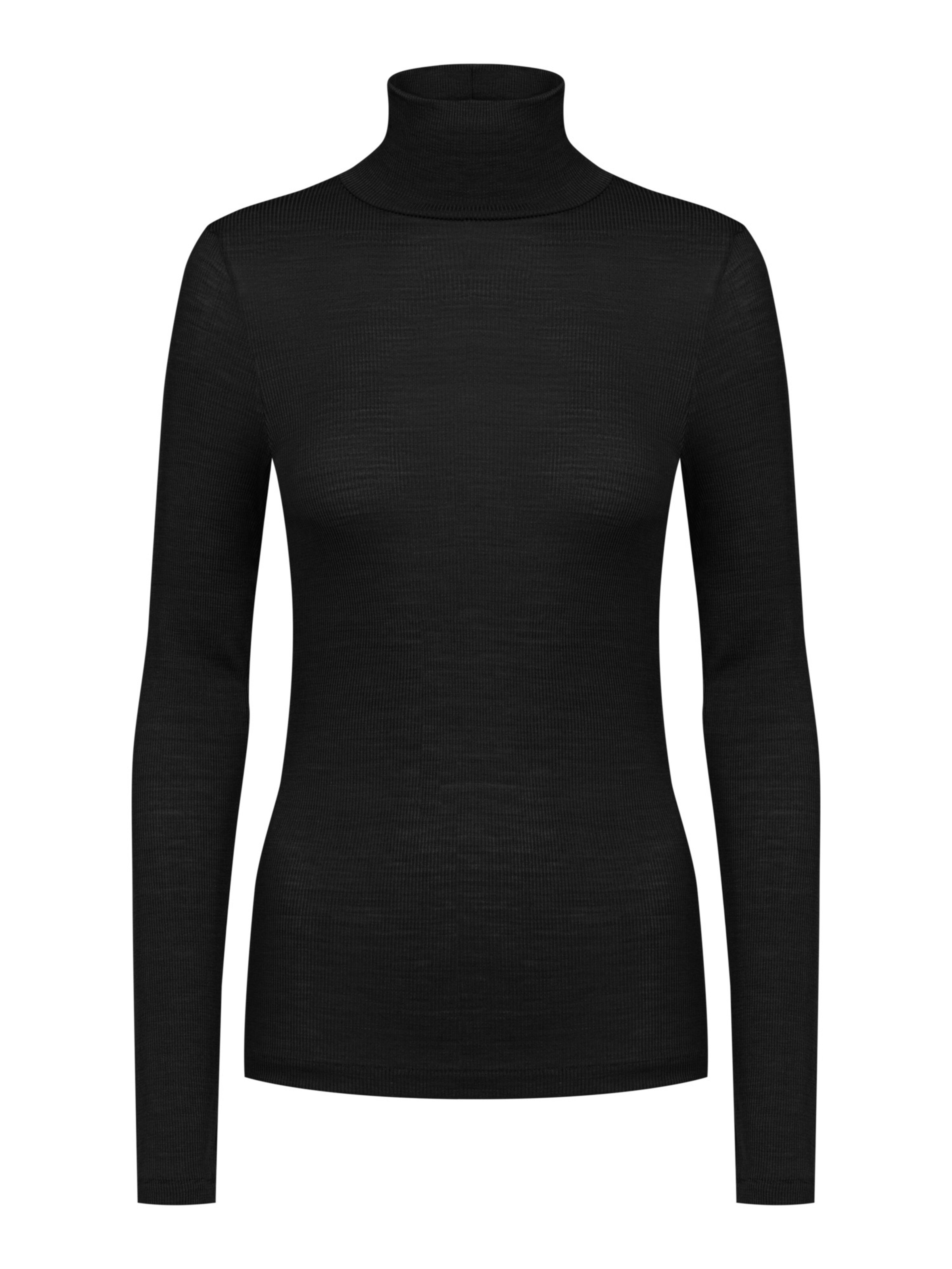 Mey Shirt 'Wool Love' in Zwart: voorkant