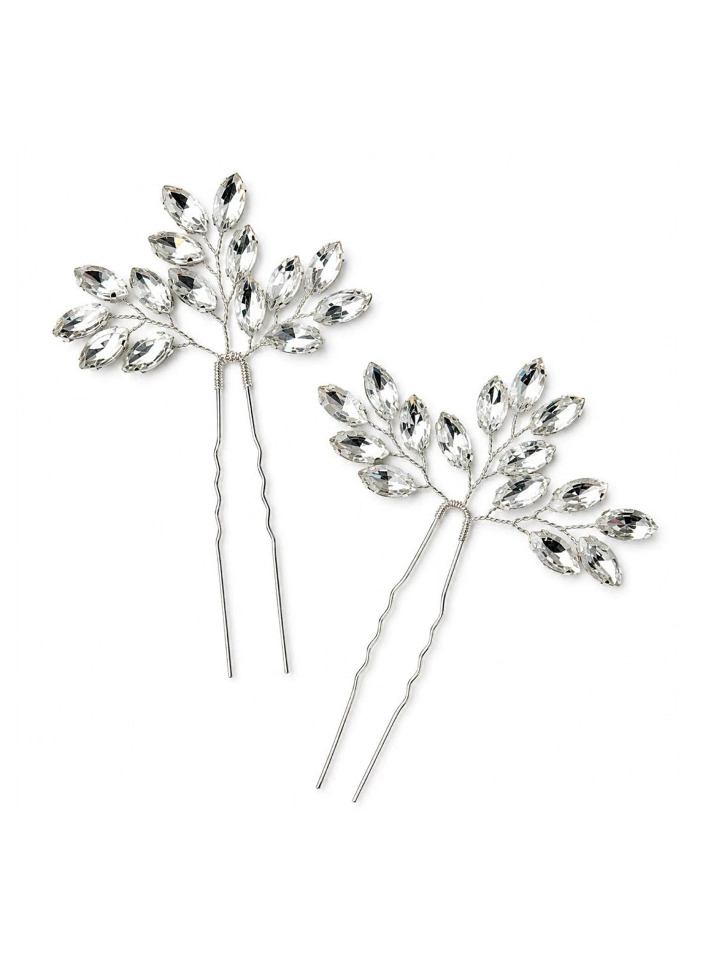 Sally Jane Bridal Hair Jewelry 'Esther Hairpins Silver' in One size in Silver, Item view