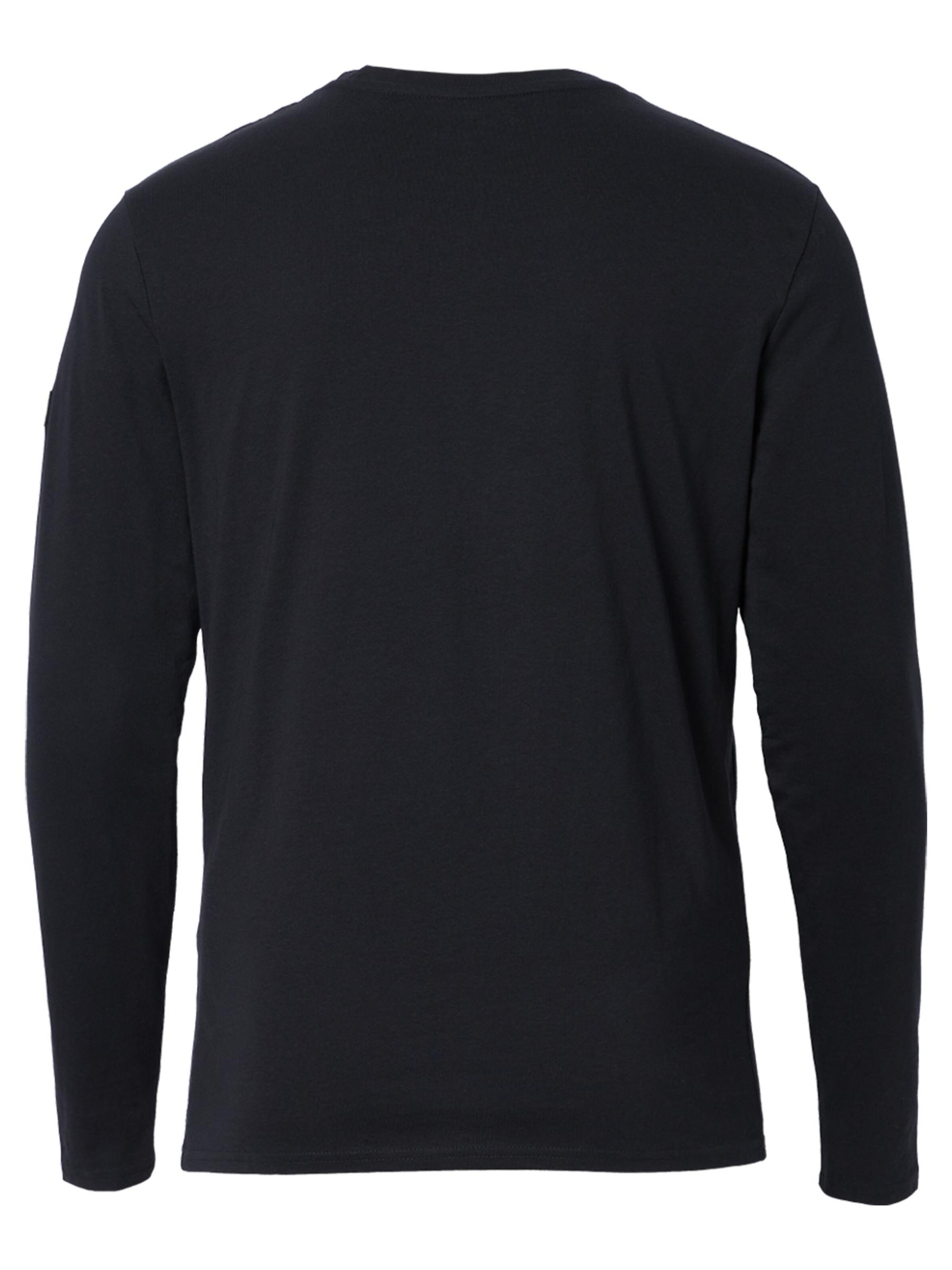 FORSBERG Sweatshirt 'Longsleeve mit Audiowelle' in Black