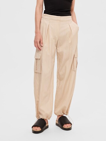 Loosefit Pantalon SELECTED FEMME en beige : devant