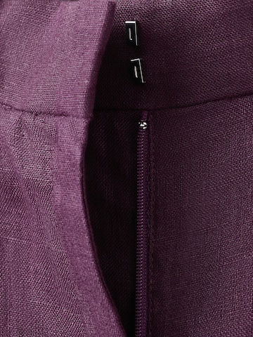 MANGO Wide leg Trousers with creases 'Tempoli' in Purple