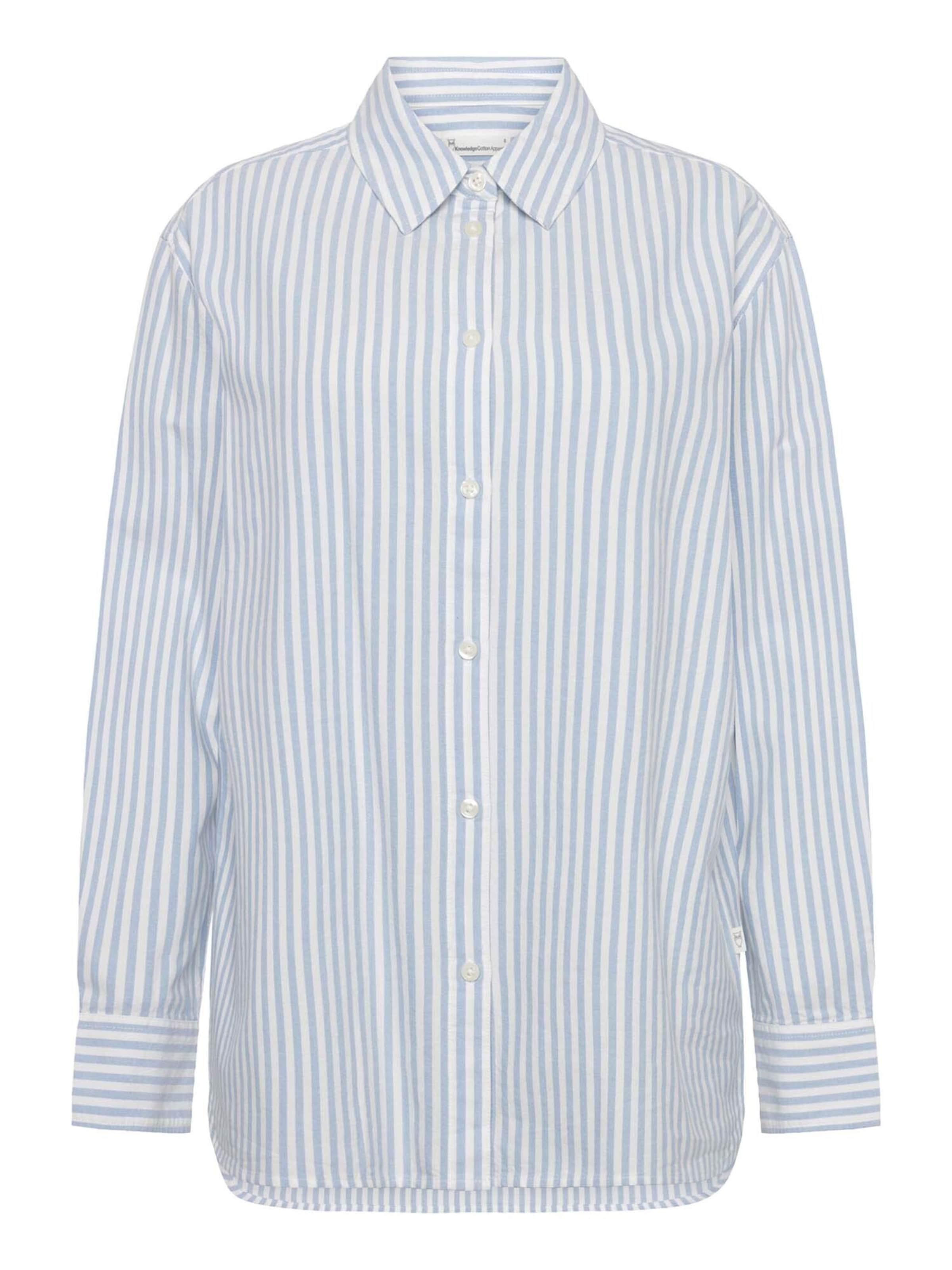 KnowledgeCotton Apparel Bluse 'Oxford' in Mischfarben: Vorderseite