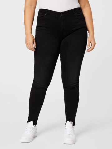 ONLY Carmakoma Skinny Jeans 'LAOLA' in Zwart: voorkant