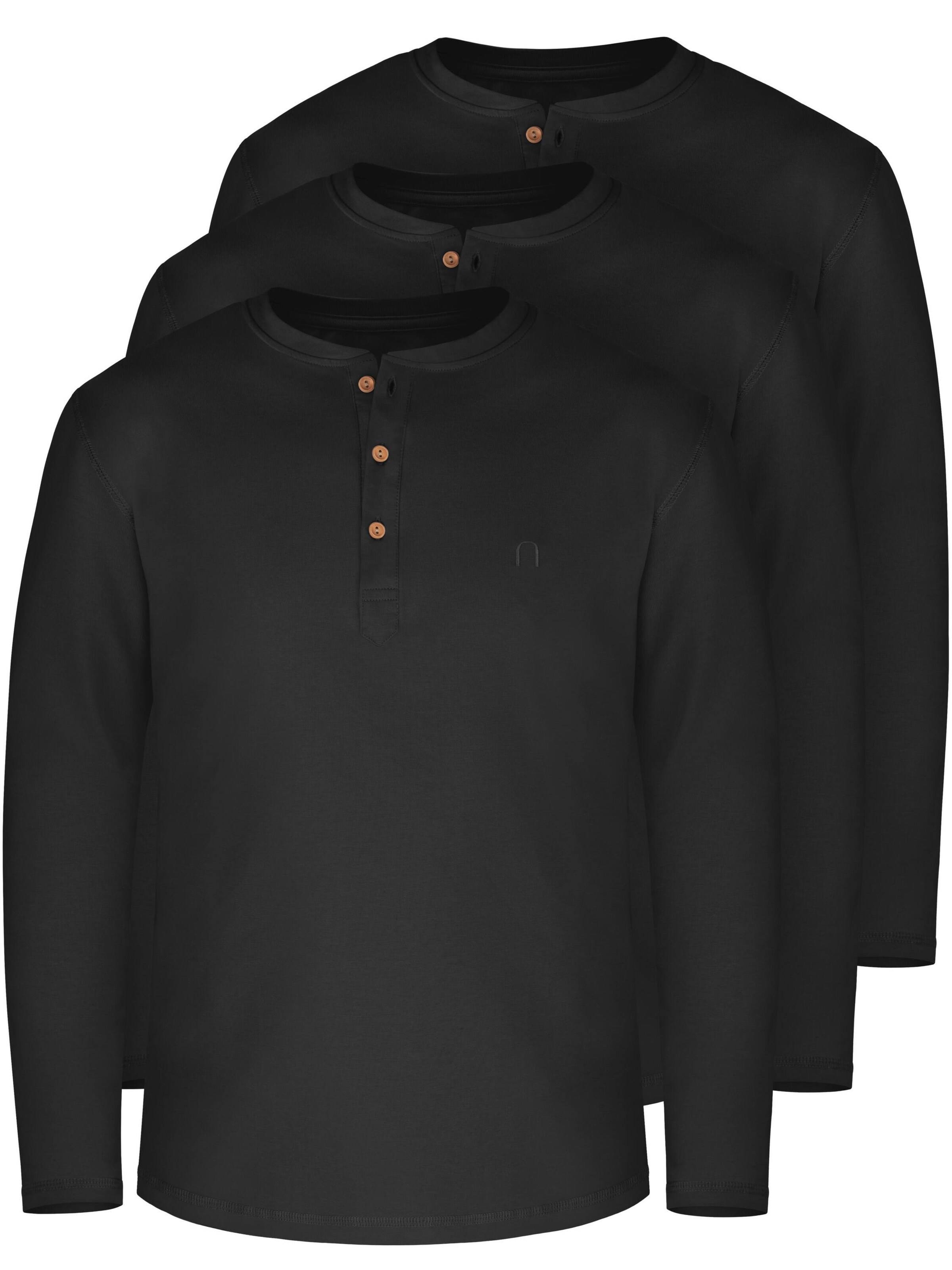 normani Shirt 'Neuville' in Zwart: voorkant