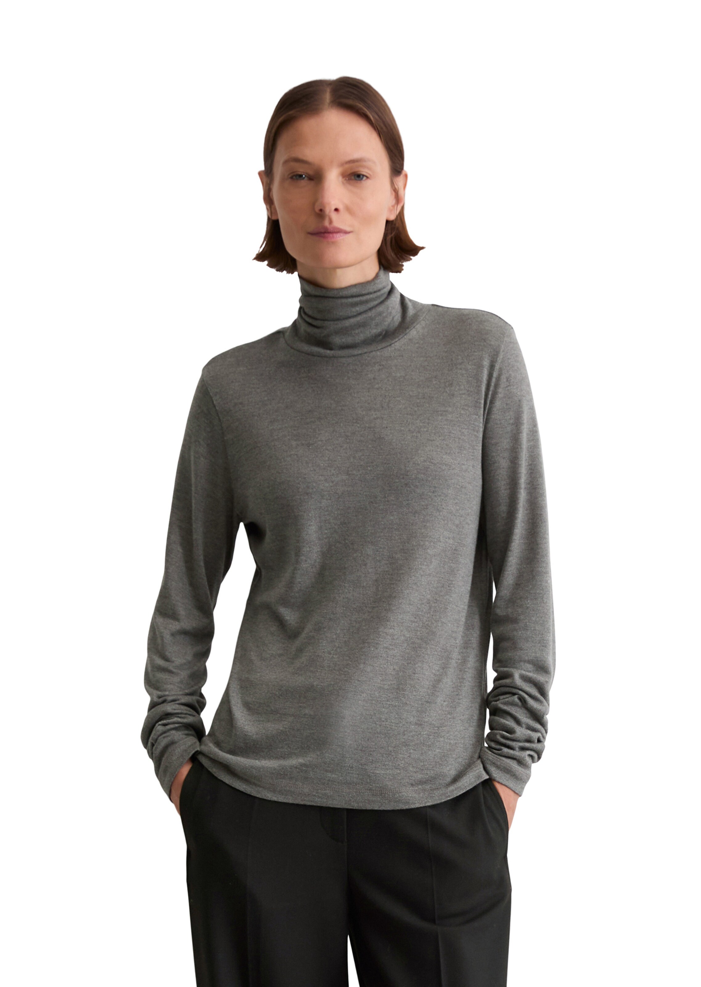 Marc O'Polo Shirt ' aus TENCEL™ Lyocell ' in Grey: front