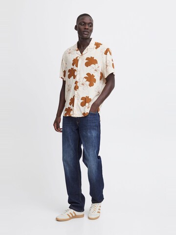 BLEND Regular fit Button Up Shirt in Beige