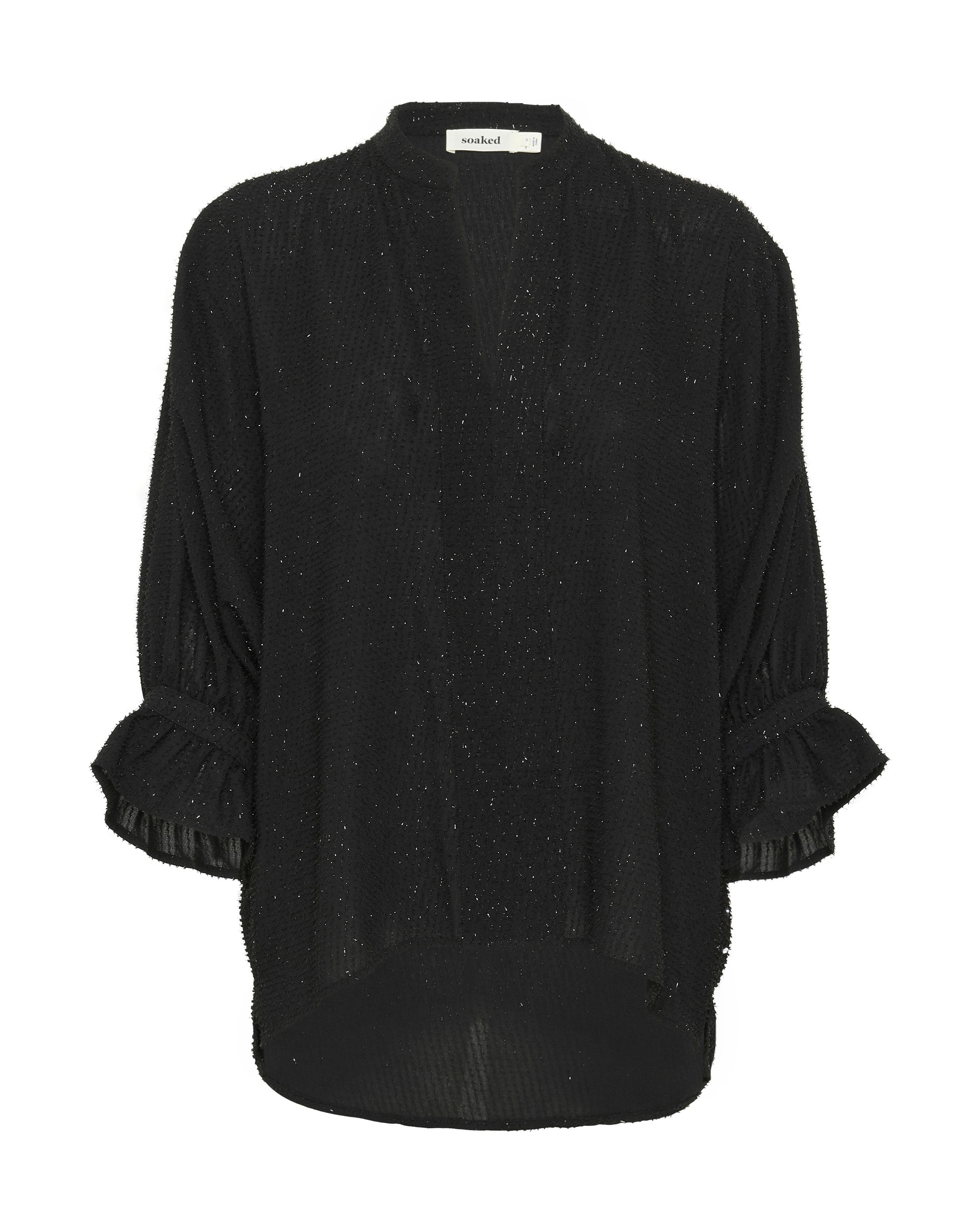 SOAKED IN LUXURY Blouse 'Vina' in Black: front