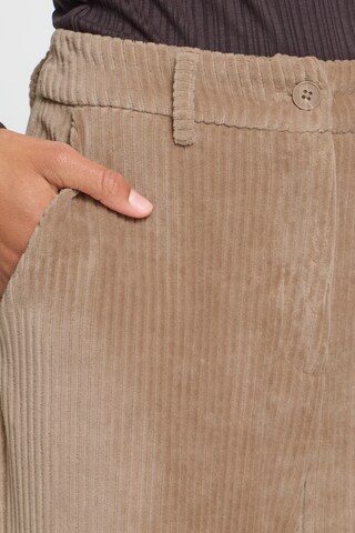 ICHI - Pierna ancha Pantalón 'TAMARY' en marrón