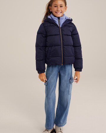WE Fashion Преходно яке в синьо