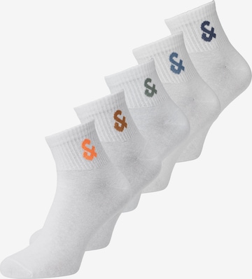 Chaussettes 'MIKE' JACK & JONES en blanc : devant