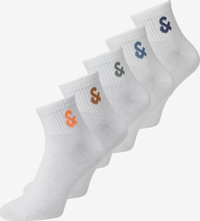 JACK & JONES Chaussettes 'MIKE' en bleu / marron / orange / blanc, Vue avec produit