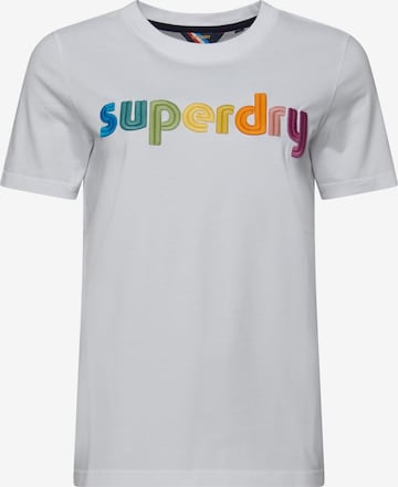 Superdry Тениска в бяло: отпред