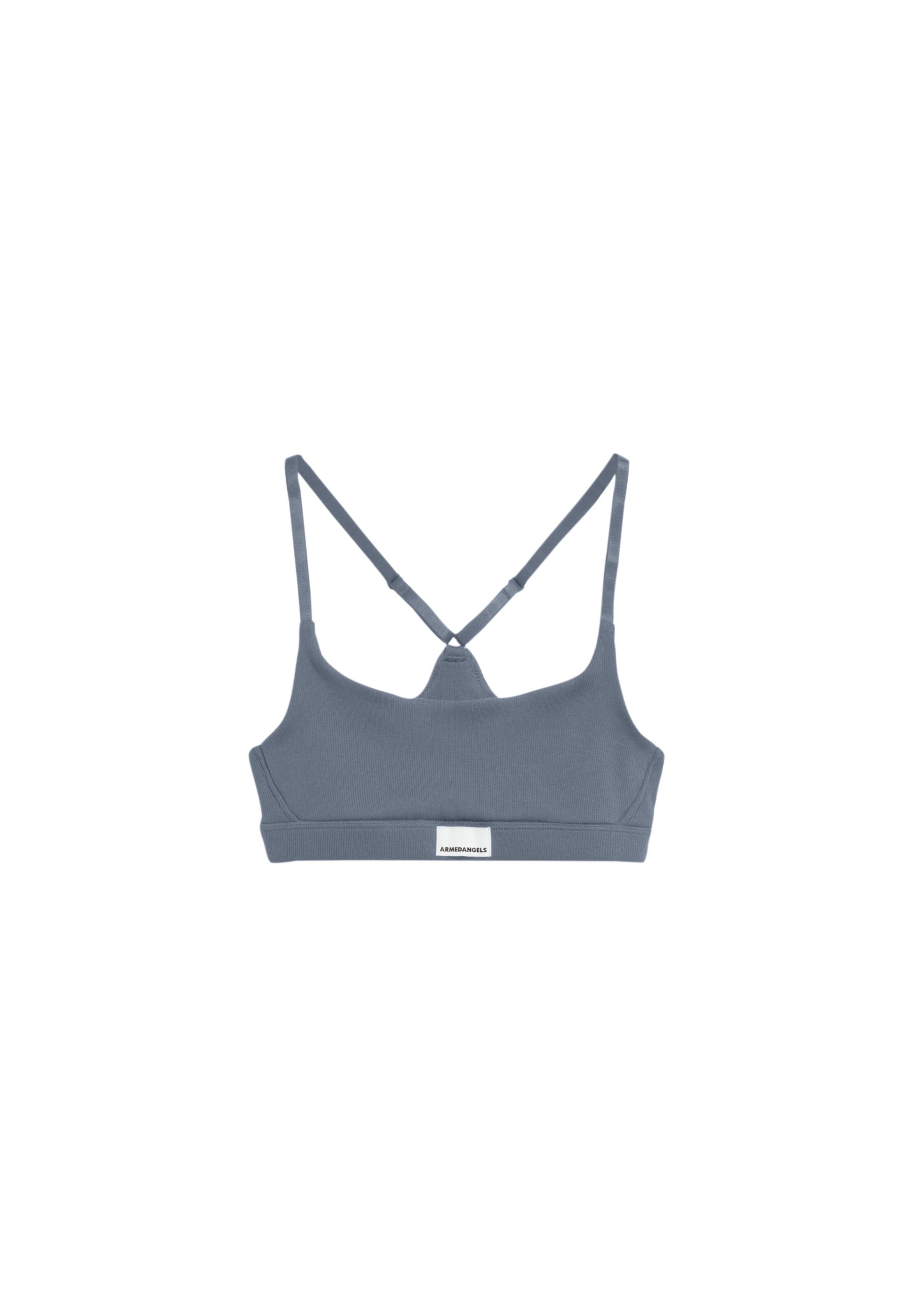 ARMEDANGELS Bustier BH ' TOVAA RIB ' in Blau: Vorderseite