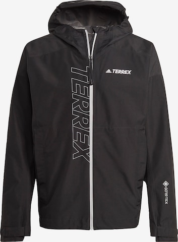 ADIDAS TERREX - Skinny Chaqueta de montaña en negro: frente