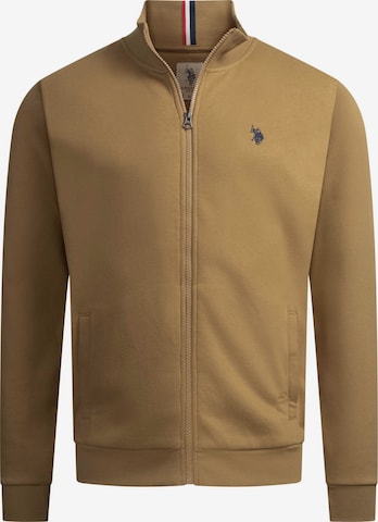 U.S. POLO ASSN. Sweatvest in Groen: voorkant