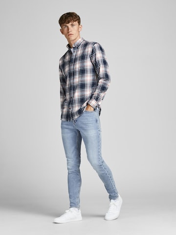 mėlyna JACK & JONES Siauras Džinsai 'Pete'