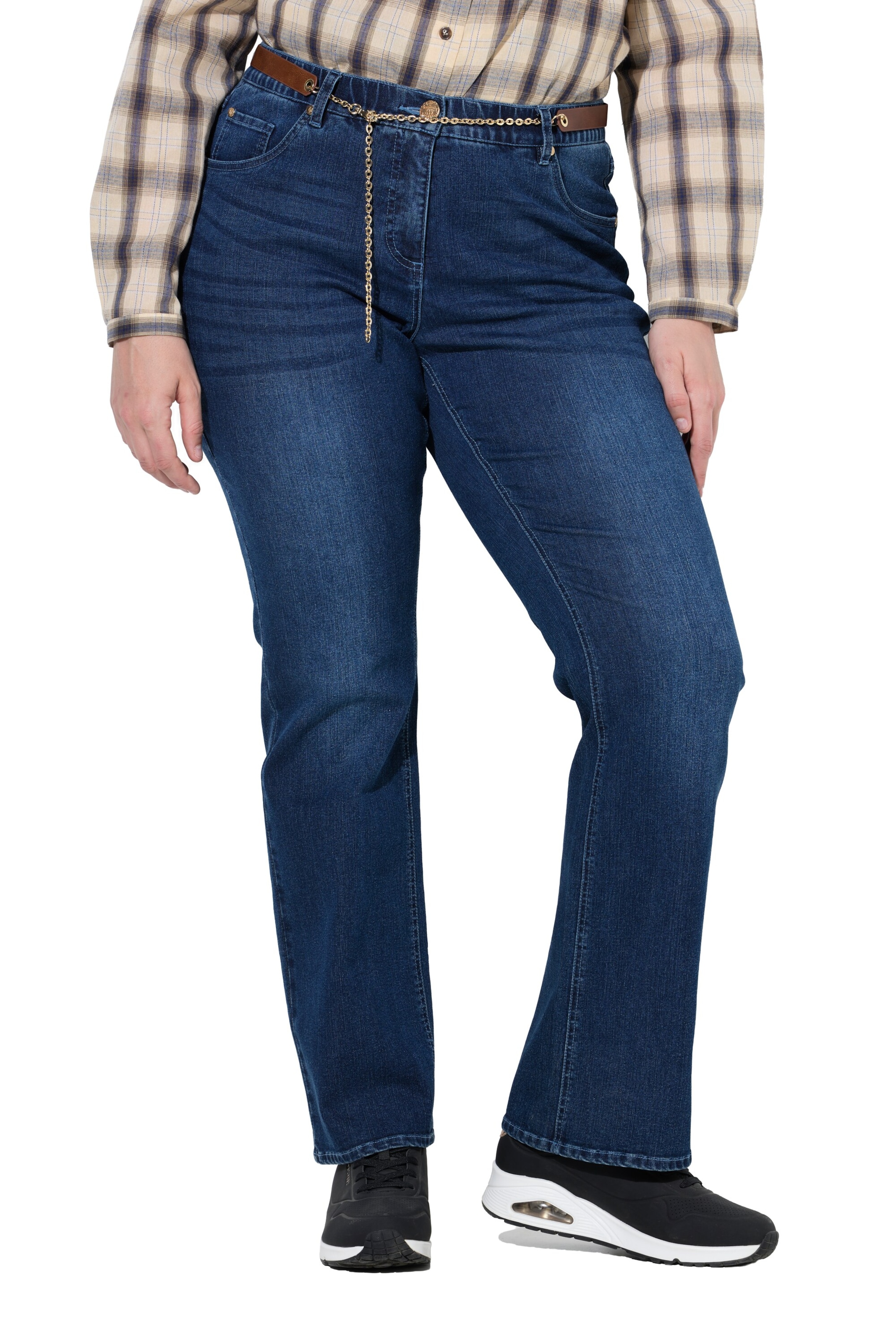 Ulla Popken Regular Jeans in Blauw: voorkant